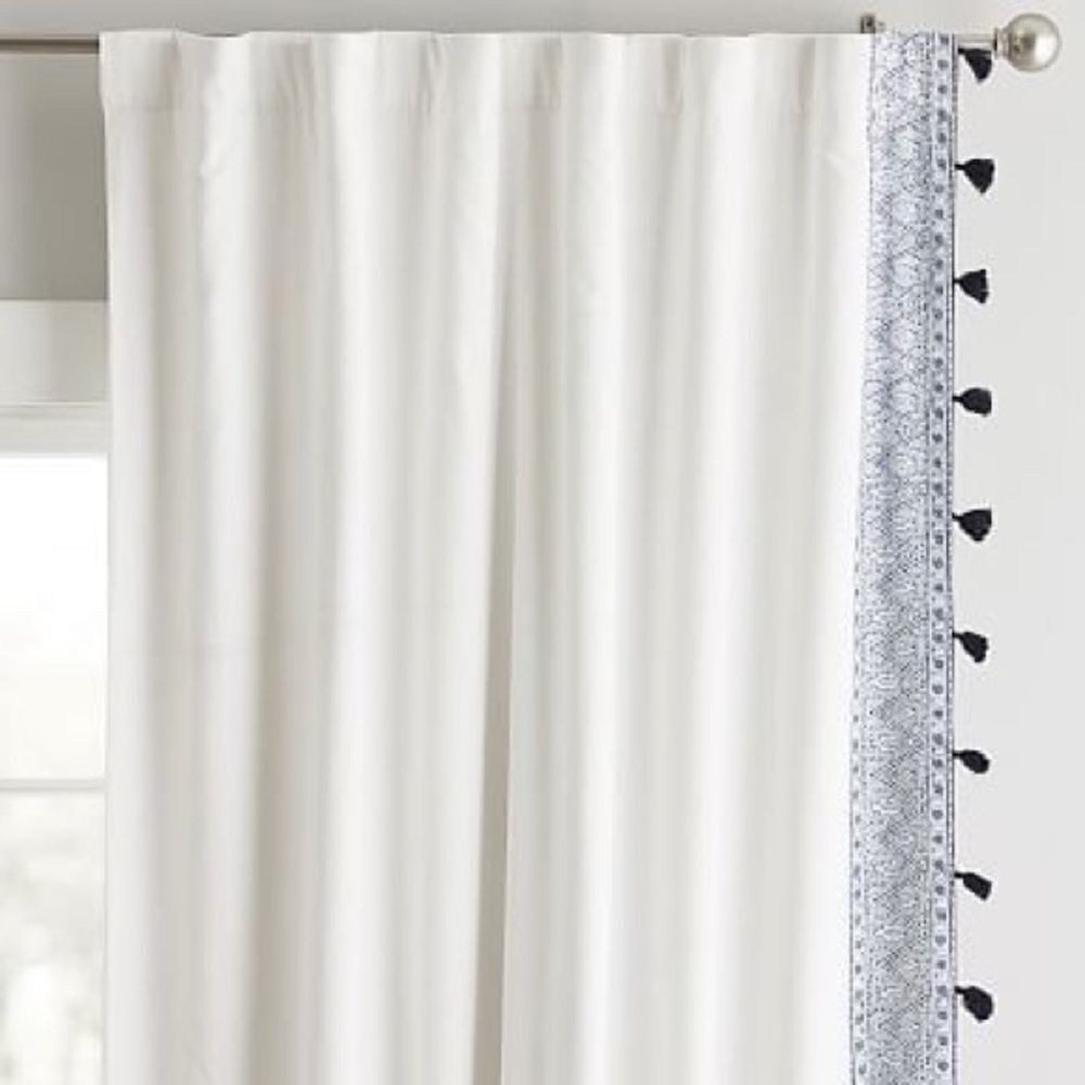 Pottery Barn Teen Anjolie Tassel Blackout Drape 96”